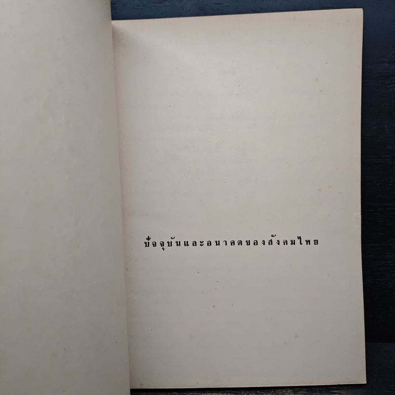 ปัจจุบันและอนาคตของสังคมไทย