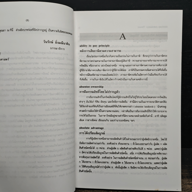 พจนานุกรมศัพท์เศรษฐศาสตร์ - วันรักษ์ มิ่งมณีนาคิน