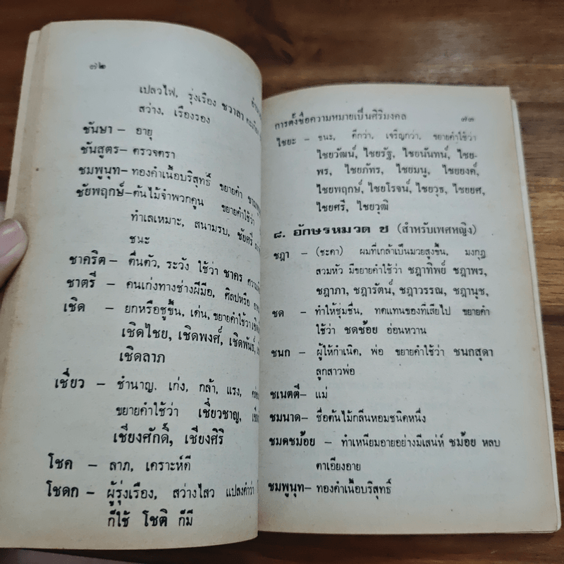 การตั้งชื่อ พร้อมความหมายเป็นสิริมงคล