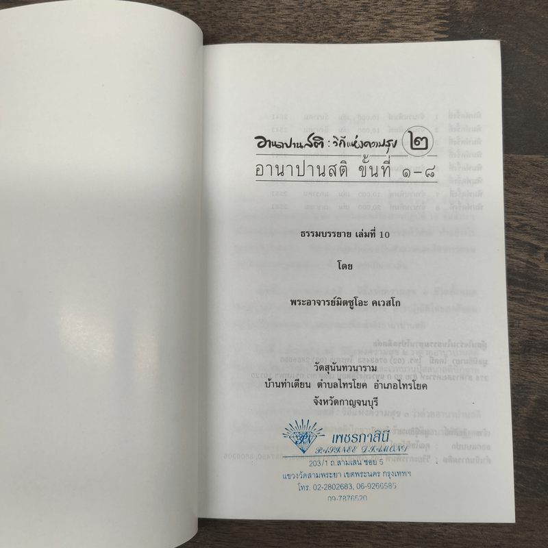 อานาปานสติ : วิถีแห่งความสุข 1-2 - พระอาจารย์มิตซูโอะ คเวสโก
