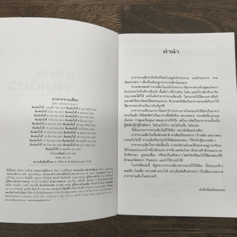 อาหารจานเดียว - สำนักพิมพ์แสงแดด