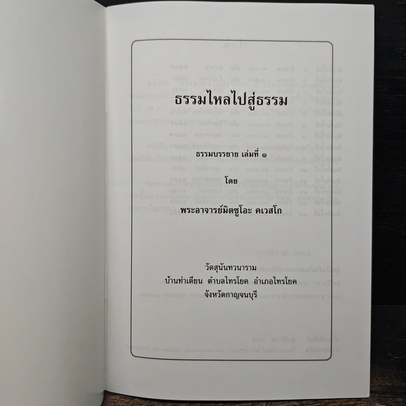 ธรรมไหลไปสู่ธรรม - พระอาจารย์มิตซูโอะ คเวสโก