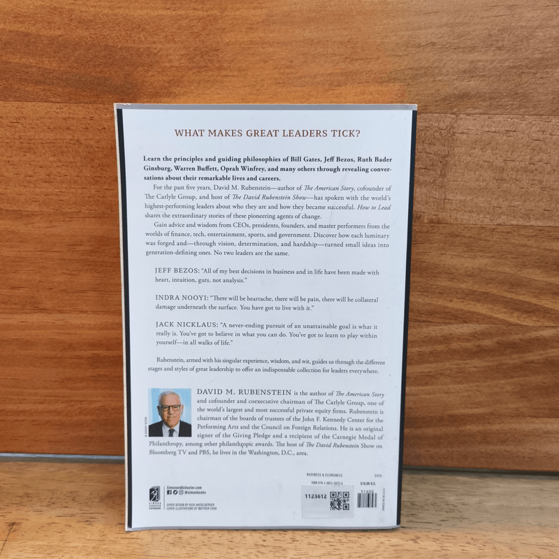 HOW TO LEAD Wisdom from the World's Greatest CEOs, Founders, and Game Changers - David M. Rubenstein