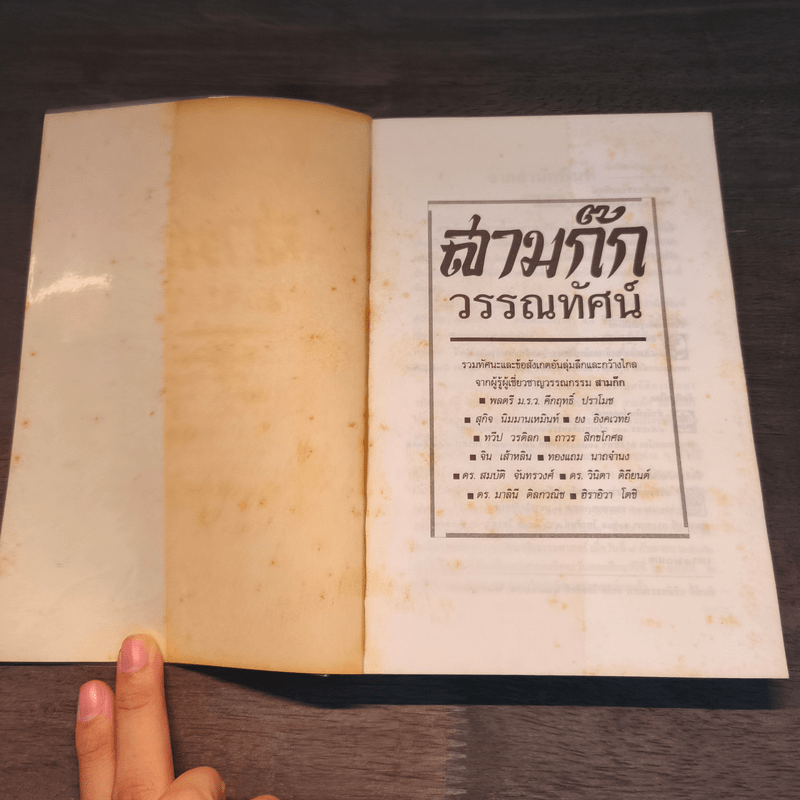 สามก๊กวรรณทัศน์ รวมทัศนะและข้อสังเกตอันลุ่มลึกและกว้างไกล จากผู้รู้ผู้เชี่ยวชาญวรรณกรรม สามก๊ก