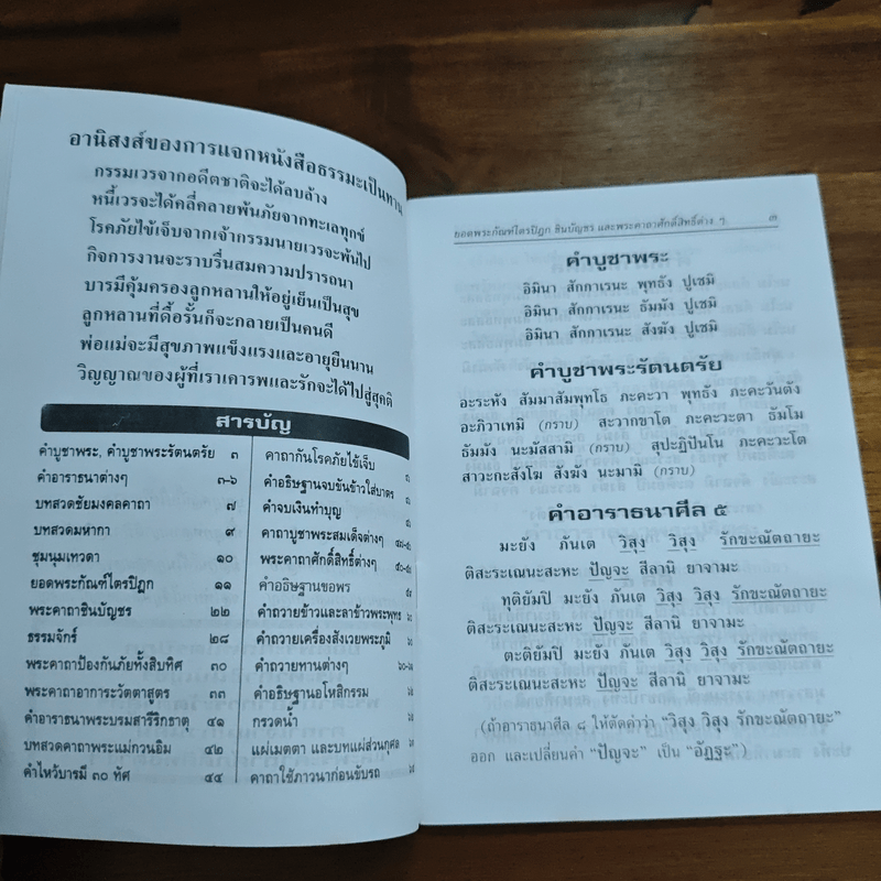 บทสวดมนต์ ยอดพระกัณฑ์ไตรปิฏก พระคาถาชินบัญชร พระอาการะวัตตาสูตร