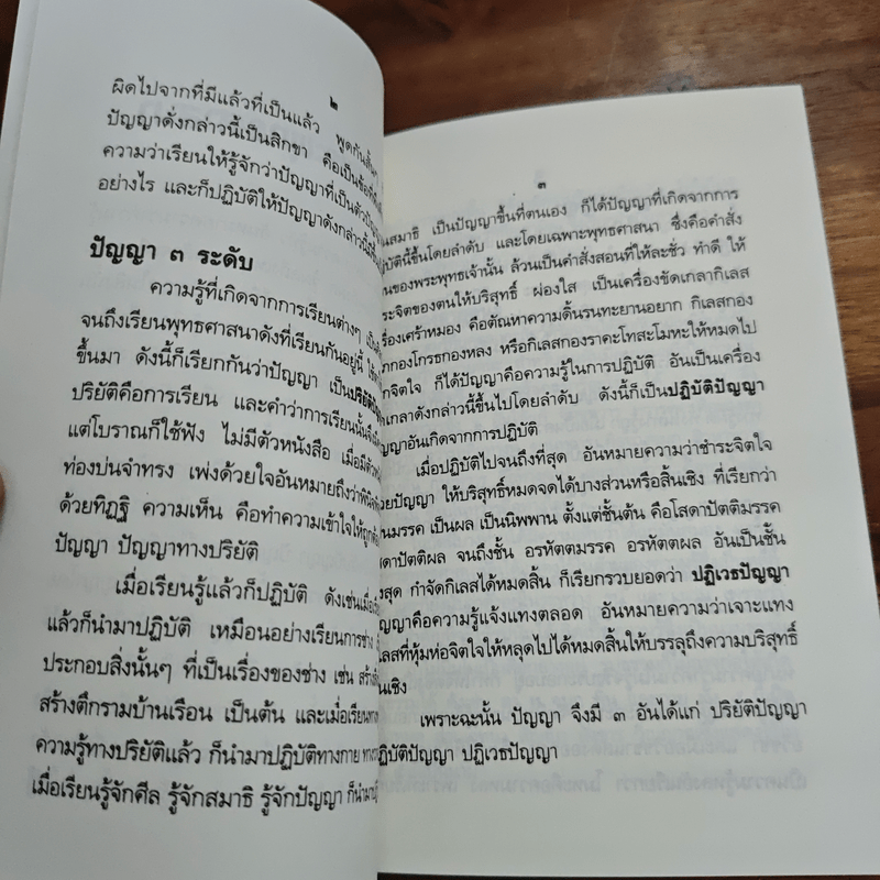 ปัญญาในพระพุทธศาสนา - สมเด็จพระญาณสังวร สมเด็จพระสังฆราช