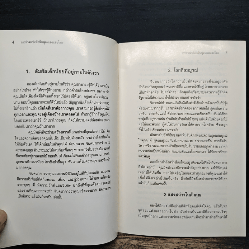 การทำสมาธิ เพื่อฟื้นฟูตนเอง และโลก