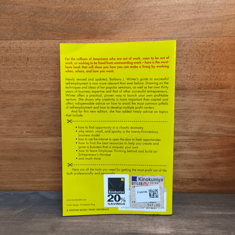 Making a Living Without a Job: Winning Ways For Creating Work That You Love - Barbara Winter