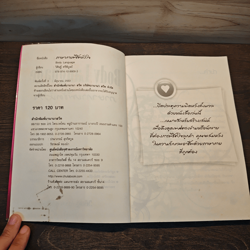 ภาษากายพิชิตหัวใจ - วิศิษฐ์ ศรีพิบูลย์