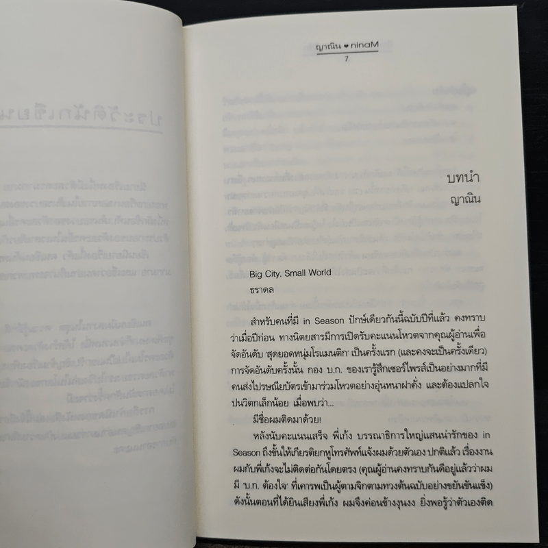 อีกมุมมองของความรู้สึก - ninaM, ญาณิน