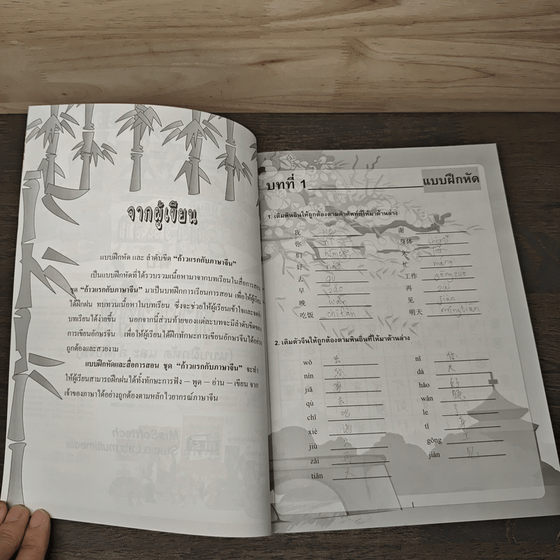 ก้าวแรกกับภาษาจีน แบบฝึกหัดและลำดับขีด