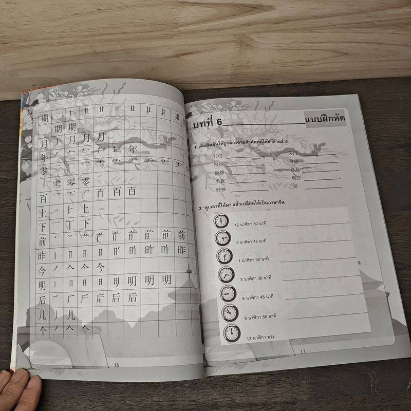 ก้าวแรกกับภาษาจีน แบบฝึกหัดและลำดับขีด