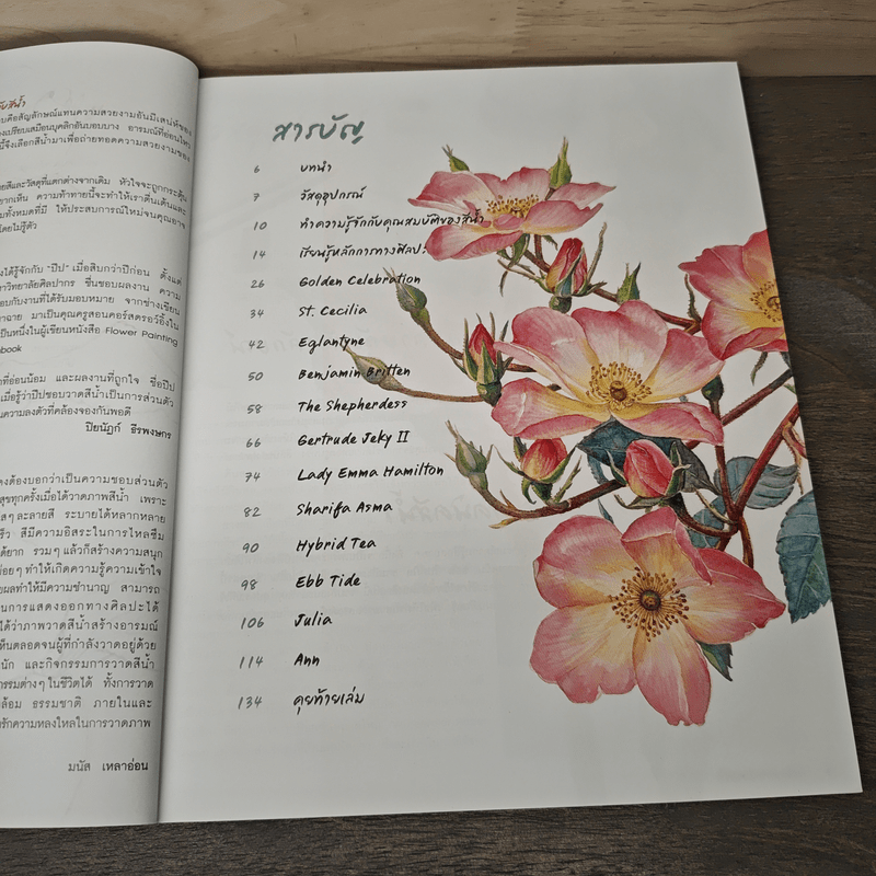 วาดกุหลาบด้วยสีน้ำ Shabha Shine's Sketchbook - ชบาฉายสตูดิโอ