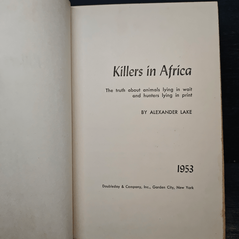 Killers in Africa - Alexander Lake