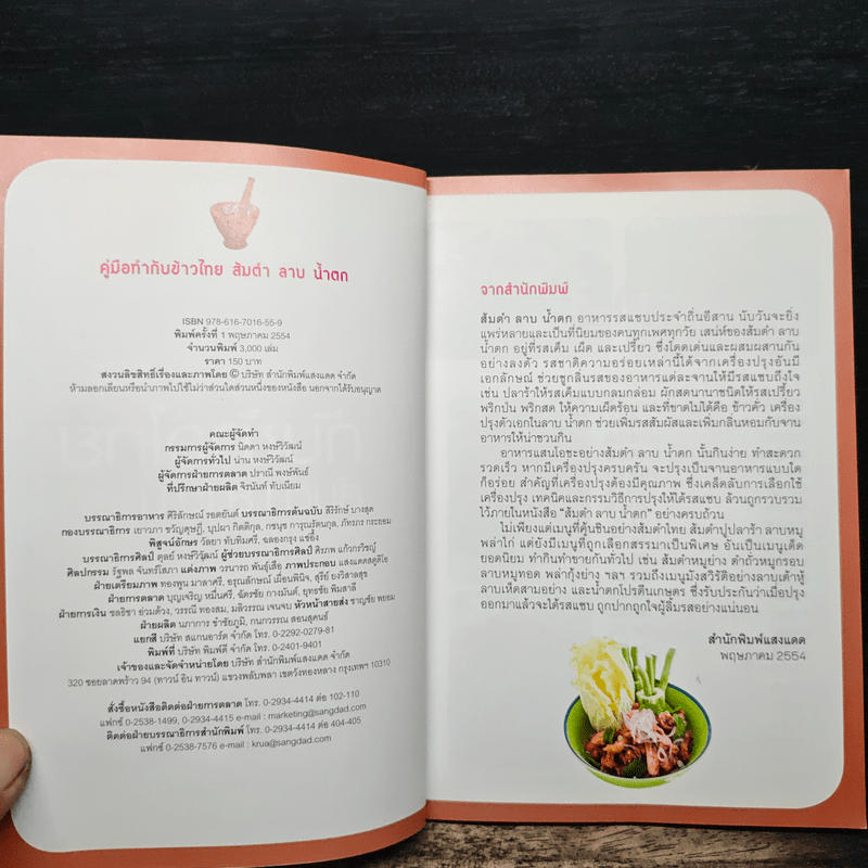 คู่มือทำกับข้าวไทย ส้มตำ ลาบ น้ำตก