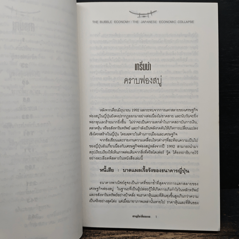 ซามูไรสิ้นลาย บทเรียนเศรษฐกิจฟองสบู่ The bubble Economy The Japanese Economic Collapse - ดริสโตเฟอร์ วู๊ด, อภัสสร ฤทธิ์แรงกล้า