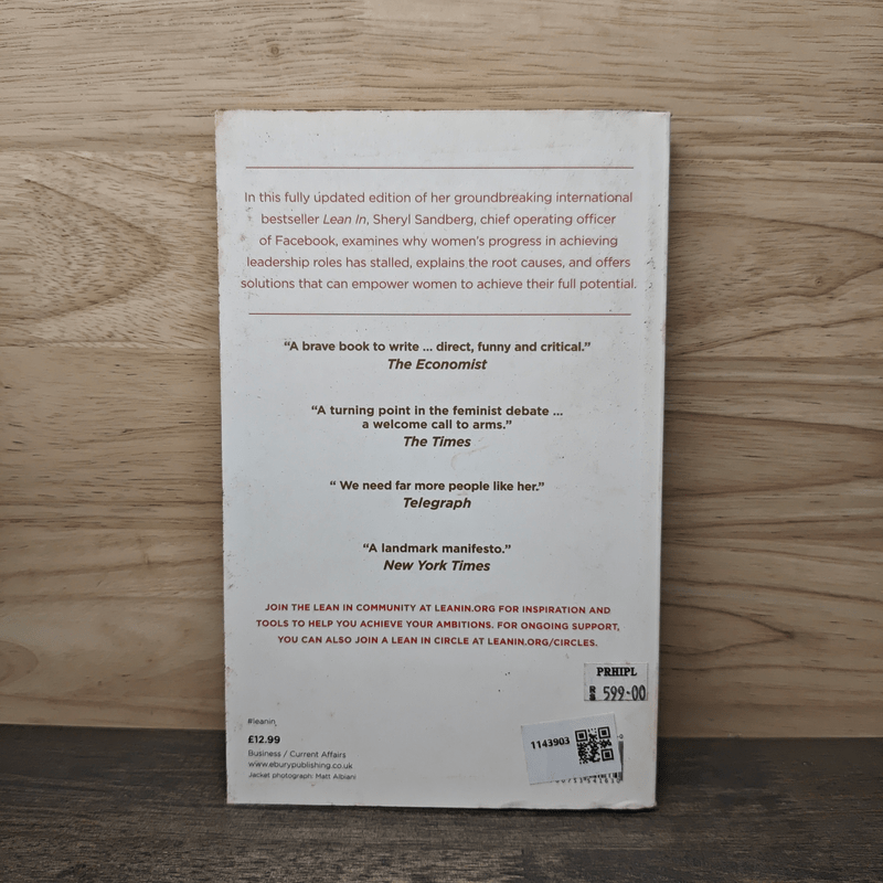 Lean In  Women, Work, and the Will to Lead - Sheryl Sandberg