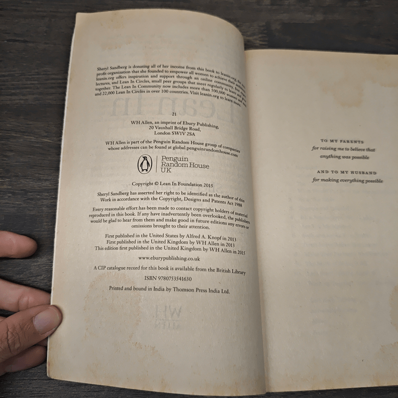 Lean In  Women, Work, and the Will to Lead - Sheryl Sandberg