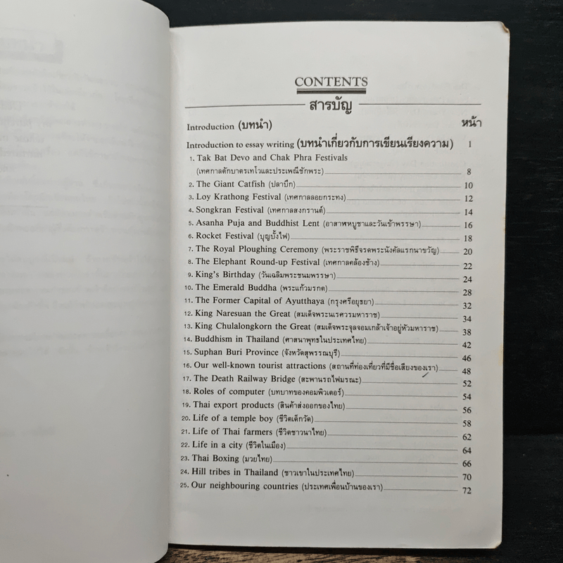 Essays on Thailand (เรื่องราวต่างๆเกี่ยวกับประเทศไทย)