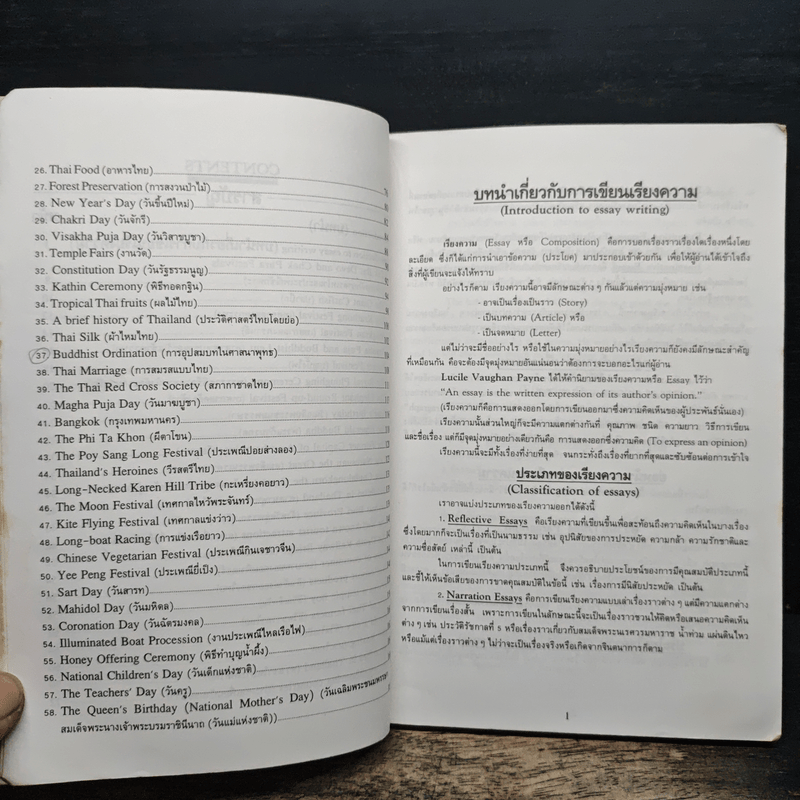Essays on Thailand (เรื่องราวต่างๆเกี่ยวกับประเทศไทย)