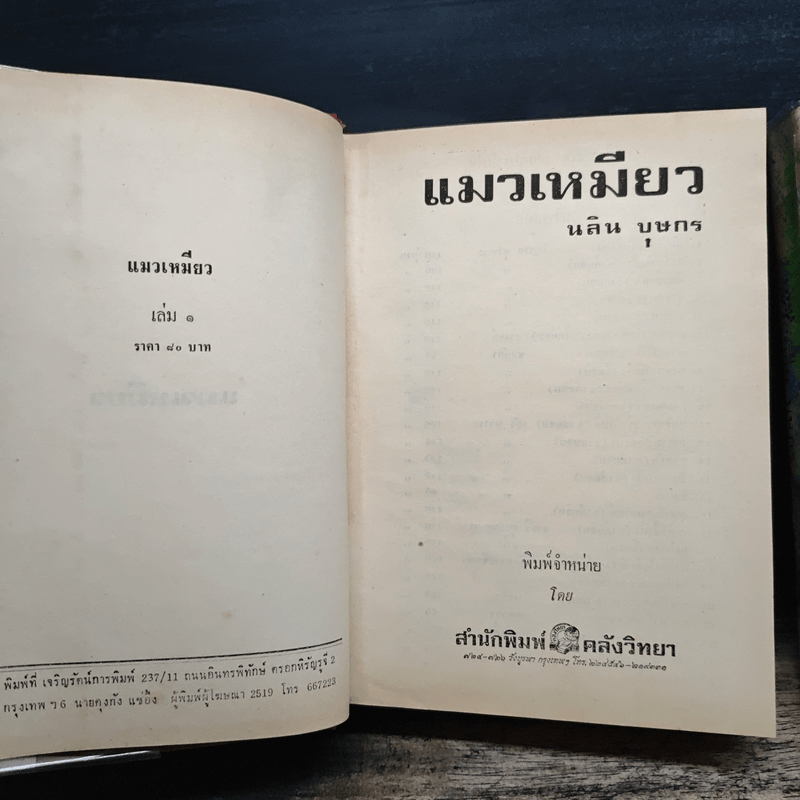 แมวเหมียว 2 เล่มจบ - นลิน บุษกร