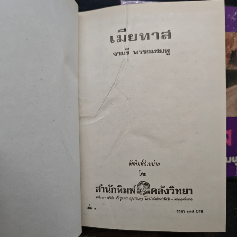 เมียทาส เล่ม 1-2 - จามรี พรรณชมพู