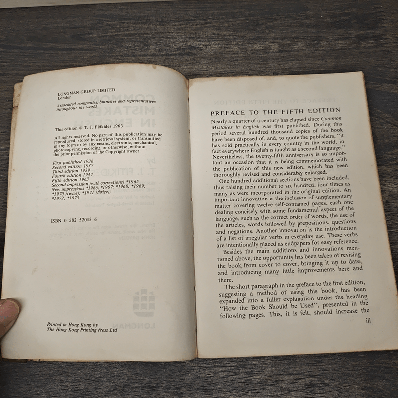 Common Mistakes in English Fifth Edition - T.J.Fitikides