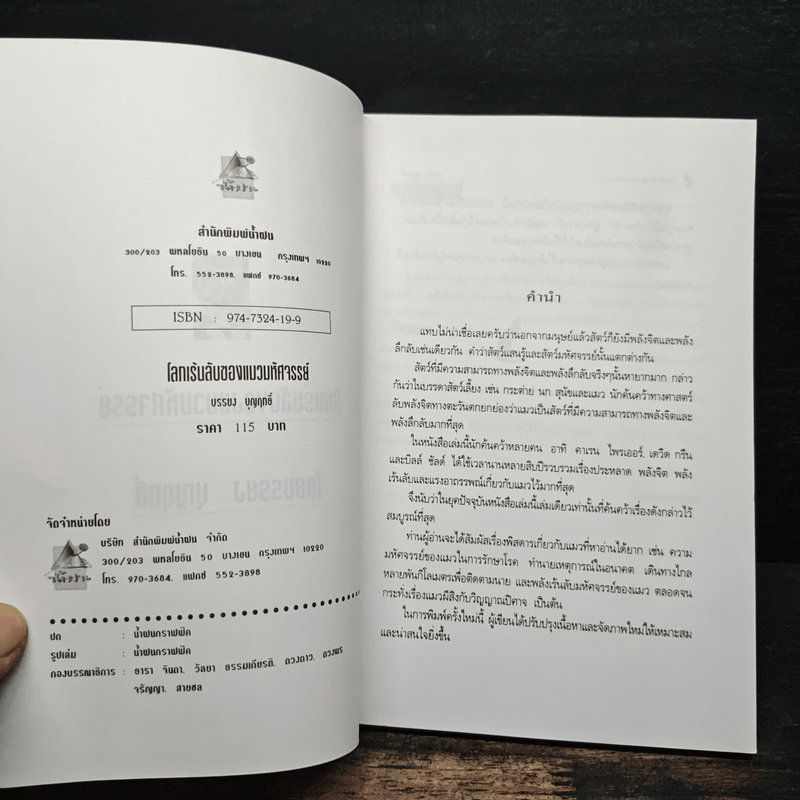 โลกเร้นลับของแมวมหัศจรรย์ - บรรยง บุญฤทธิ์