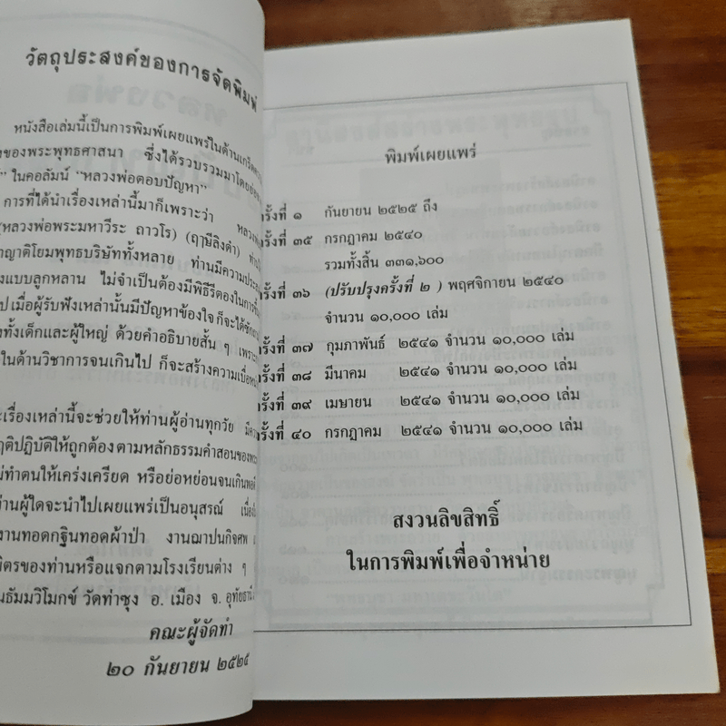 หลวงพ่อตอบปัญหาธรรม ฉบับพิเศษ เล่ม 1 - พระราชพรหมยาน