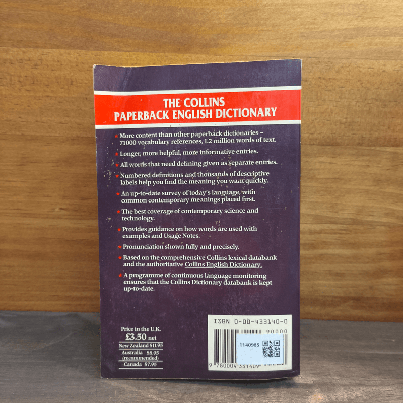 The Collins paperback English dictionary